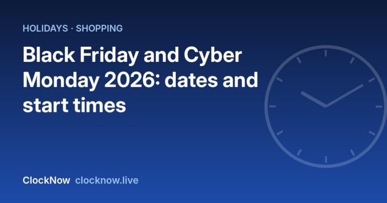 Featured image: black friday cyber monday 2026 dates