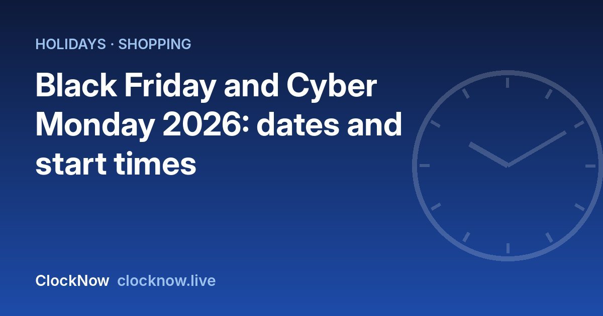 Featured image: black friday cyber monday 2026 dates