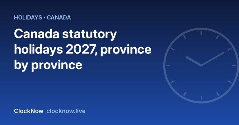 Featured image: canada statutory holidays 2027 by province