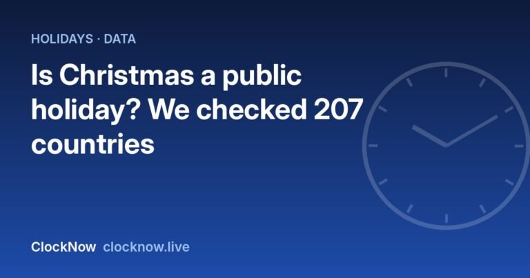 Featured image: is christmas a public holiday every country