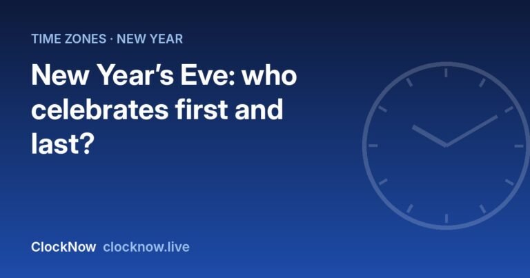 Featured image: new years eve which countries celebrate first and last