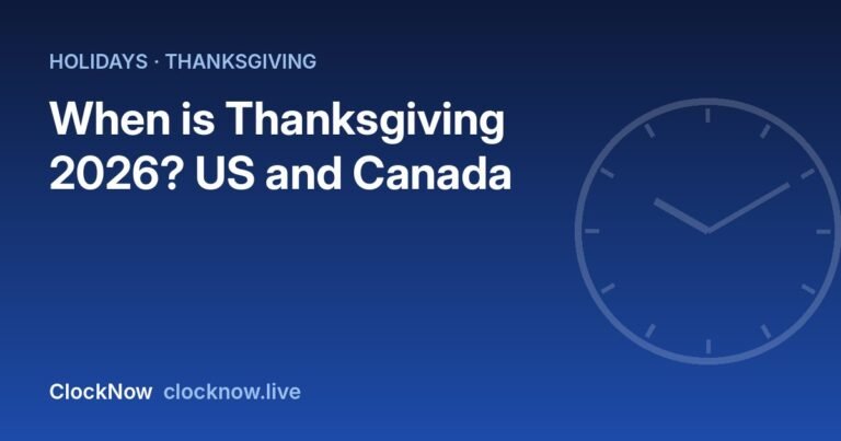 Featured image: thanksgiving 2026 date